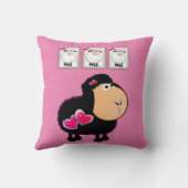 装飾用クッションピンクシープピンクハート クッション (裏面)