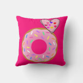 装飾用クッションピンクドーナツスプリンクルハート クッション (裏面)