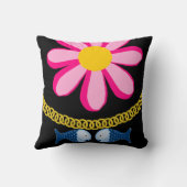 装飾用クッションフローラ魚金ゴールドブラック クッション (裏面)