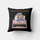 装飾用クッションブラックもっとコーヒーお願い クッション (裏面)