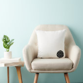 装飾用クッションブラックドットホワイト クッション (椅子)