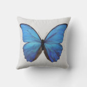 装飾用クッションブルーバタフライ クッション (裏面)