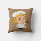 装飾用クッションベージュシェフケーキベーカリー クッション (裏面)