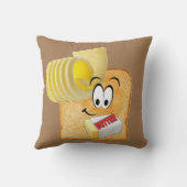 装飾用クッションベージュバタートースト クッション (裏面)