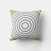 装飾用クッションベージュブラック円形 クッション (裏面)