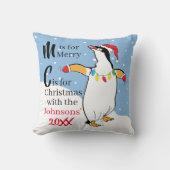 装飾用クッションペンギンクリスマス クッション (正面)