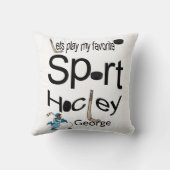 装飾用クッションホッケースポーツ クッション (裏面)