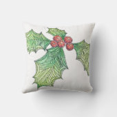 装飾用クッションホリーカラースケッチ クッション (裏面)