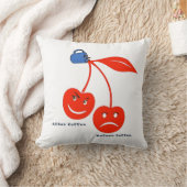 装飾用クッションホワイトアフターコーヒーさくらんぼ クッション (ブランケット)