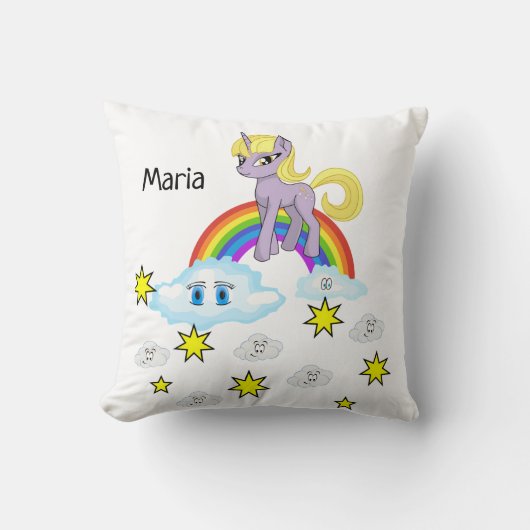 装飾用クッションポニーレインボークラウドスターズ クッション (正面)