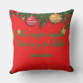 装飾用クッションメリークリストマ、家族写真 クッション (裏面)