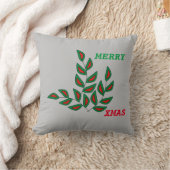 装飾用クッションメリークリスマスグレー クッション (ブランケット)