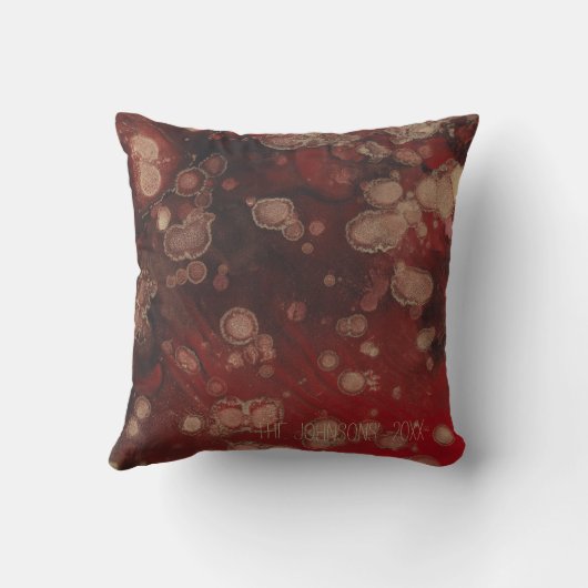 装飾用クッションメリークリスマスブルゴーニュ赤 クッション (裏面)