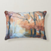 装飾用クッションモダンオレンジ色の黄褐色の木 アクセントクッション (正面)