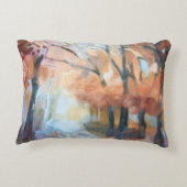 装飾用クッションモダンオレンジ色の黄褐色の木 アクセントクッション (裏面)