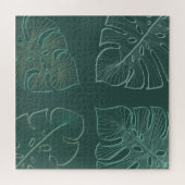 装飾用クッションモンテラ ジグソーパズル (横)