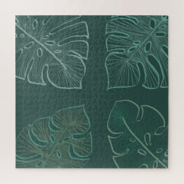 装飾用クッションモンテラ ジグソーパズル