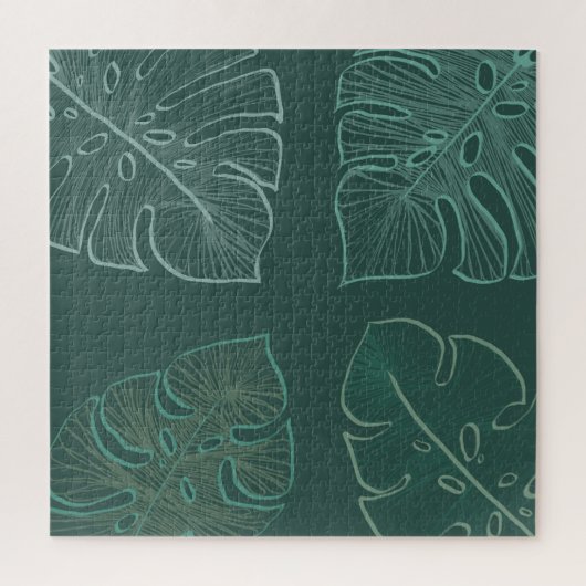 装飾用クッションモンテラ ジグソーパズル (縦)