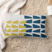 装飾用クッションランバー深いターコイズとマスタード ランバークッション (ブランケット)