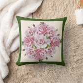 装飾用クッション上の彫刻バラ クッション (ブランケット)