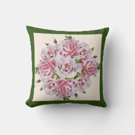 装飾用クッション上の彫刻バラ クッション