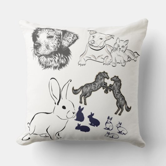 装飾用クッション動物 クッション (正面)