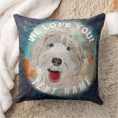 装飾用クッション子供へキュートラブラドードルドッグ&文字 クッション (ブランケット)