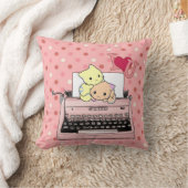 装飾用クッション子猫好きタイプライター クッション (ブランケット)