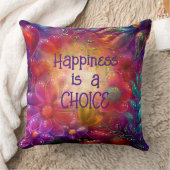 装飾用クッション抽象芸術フローラ幸福は選択 クッション (ブランケット)