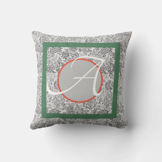 装飾用クッション日本のフクロウプリントパーソナルイニシャル クッション (裏面)