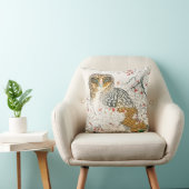 装飾用クッション日本のフクロウプリントパーソナルイニシャル クッション (椅子)