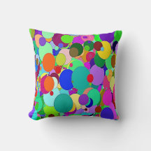 装飾用クッション明カラフルるい円