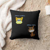 装飾用クッション猫アフターコーヒーブラック クッション (ブランケット)