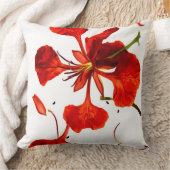 装飾用クッション王室のポインシアナ花 クッション (ブランケット)