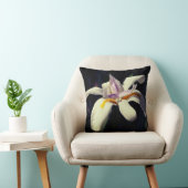 装飾用クッション白と紫のユリ クッション (椅子)