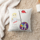 装飾用クッション白人宇宙飛行士の子猫 クッション (ブランケット)