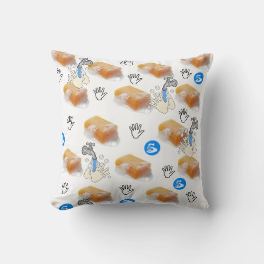 装飾用クッション石鹸手洗い クッション (正面)