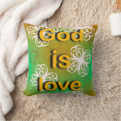 装飾用クッション神は愛 クッション (ブランケット)