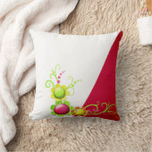 装飾用クッション紅白フローラ花 クッション (ブランケット)