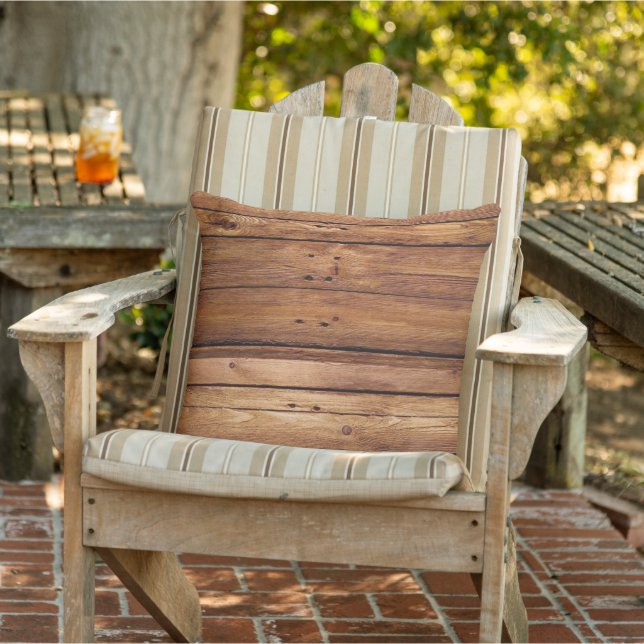 装飾用クッション素朴ウッドオレンジ アウトドアクッション (椅子)