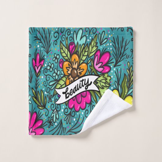 装飾用クッション美しい（花） ウォッシュタオル (ウォッシュタオル)