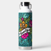 装飾用クッション美しい（花） ウォーターボトル (正面)