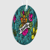 装飾用クッション美しい（花） オーナメント (正面)