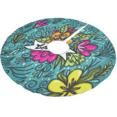 装飾用クッション美しい（花） ブラッシュドポリエステルツリースカート (アングル)