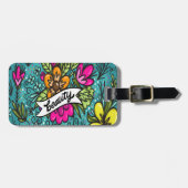 装飾用クッション美しい（花） ラゲッジタグ (正面横)