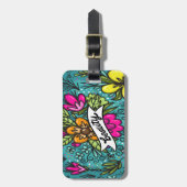 装飾用クッション美しい（花） ラゲッジタグ (正面縦)