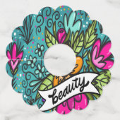 装飾用クッション美しい（花） ワイングラスタグ (正面)