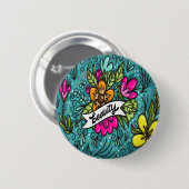 装飾用クッション美しい（花） 缶バッジ (正面&裏面)