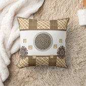 装飾用クッション茶 クッション (ブランケット)