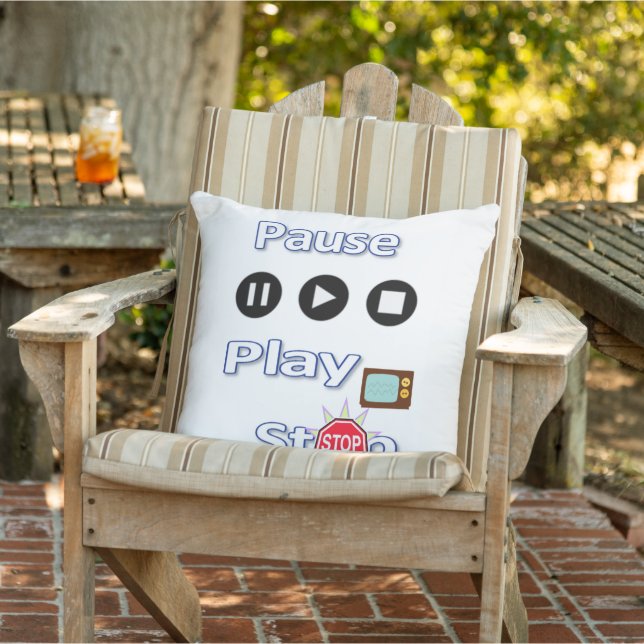 装飾用クッション遊の一時停止ストップ アウトドアクッション (椅子)